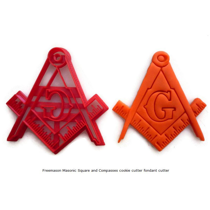 Freemason Masonic Square and Compasses cookie cutter fondant cutter
