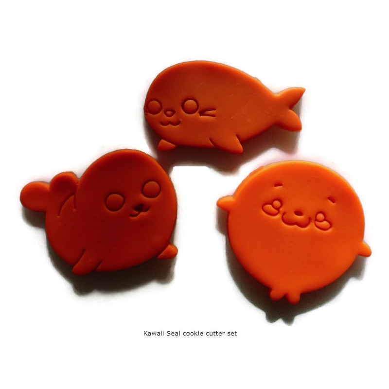Kawaii Seal cookie cutter set