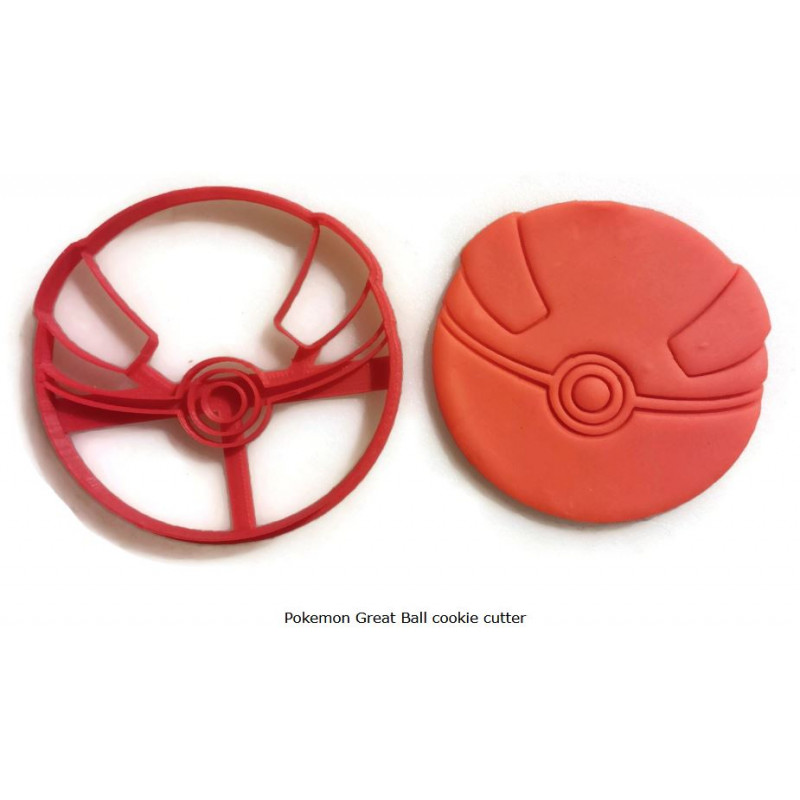 Pokemon Great Ball cookie cutter