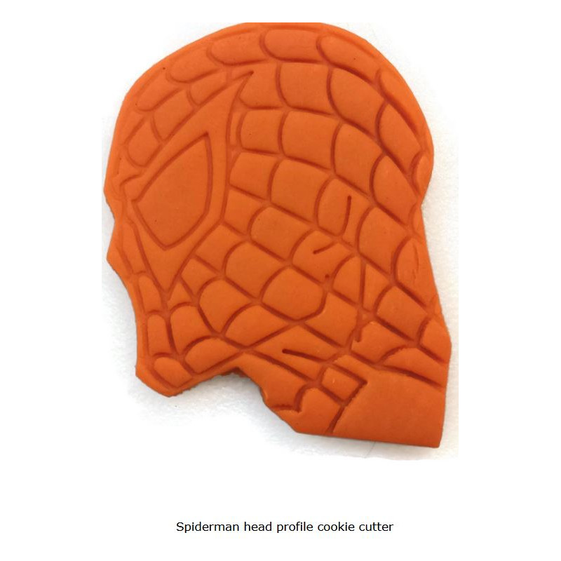 Spiderman head profile cookie cutter