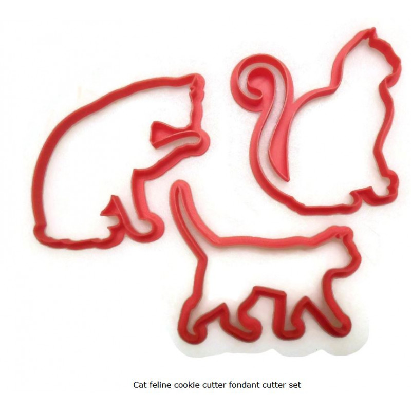 Cat cookie cutter set