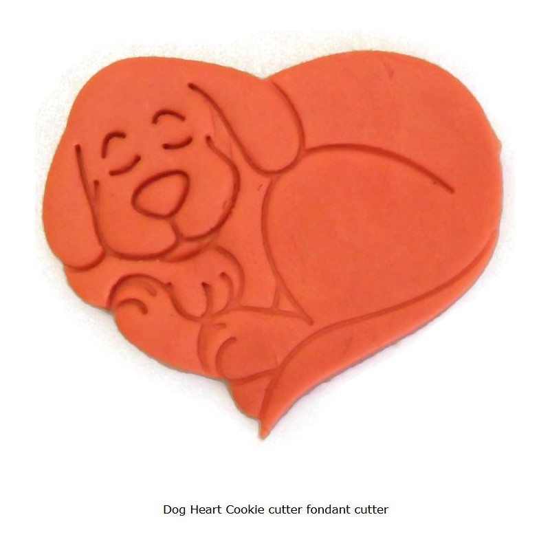 Heart Dog Paw Cookie Cutter