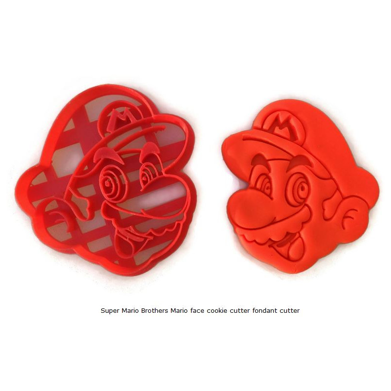 Super Mario Brothers Mario face cookie cutter fondant cutter