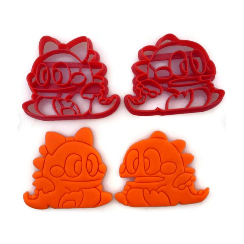 Bubble Bobble Retro Video game character cookie cutter set