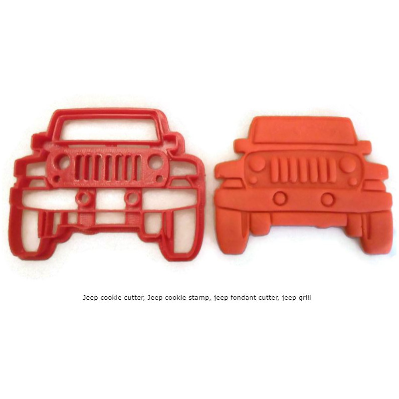 Jeep cookie cutter, Jeep cookie stamp, jeep fondant cutter, jeep grill