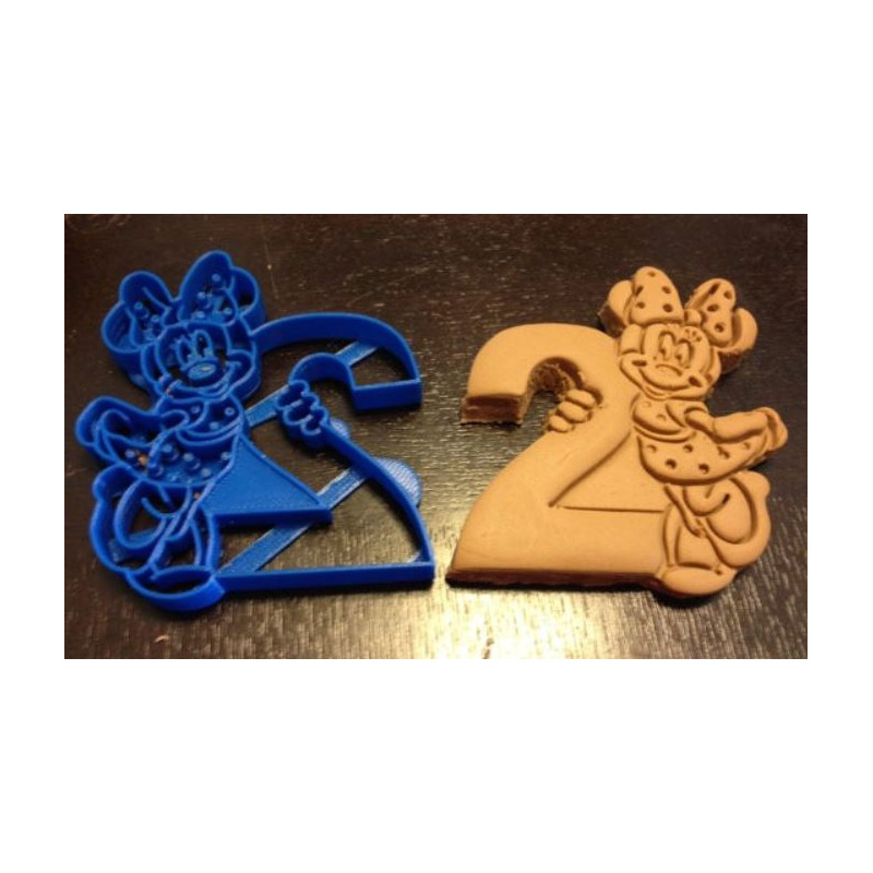 Minnie Mouse Cookie Cutter holding the number 2 from Mickey Mouse Clubhouse