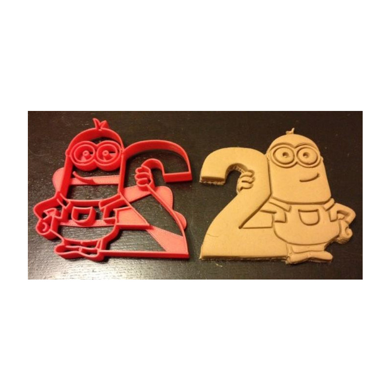 Minions Cookie Cutter holding the number 2 from Despicable Me