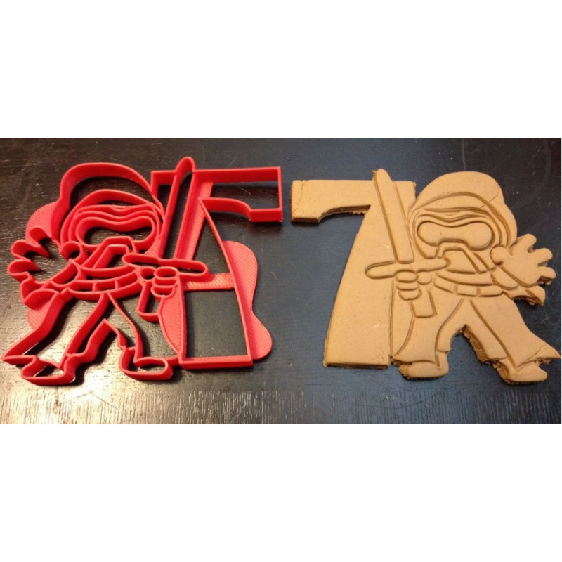 Kylo Ren cookie cutter with the number 7 Great for your kid's seventh year birthday party Celebrate their 7th with the dark side