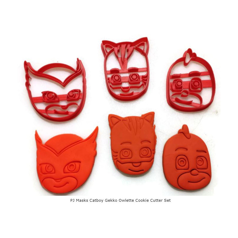 PJ Masks Catboy Gekko Owlette Cookie Cutter Set