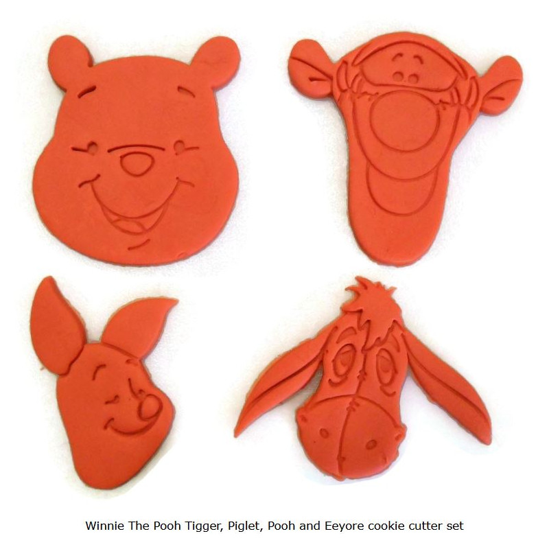 Winnie The Pooh Tigger, Piglet, Pooh and Eeyore cookie cutter set