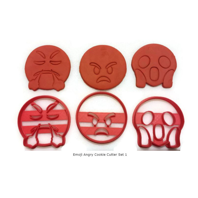 Emoji Angry Cookie Cutter Set 1