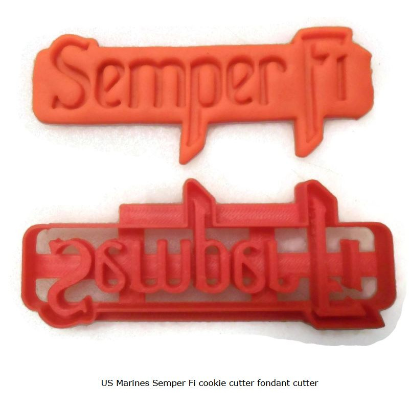 US Marines Semper Fi cookie cutter fondant cutter