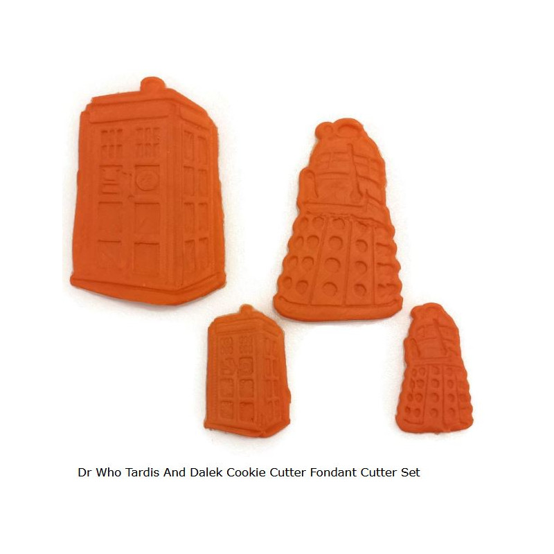 Dr Who Tardis And Dalek Cookie Cutter Fondant Cutter Set